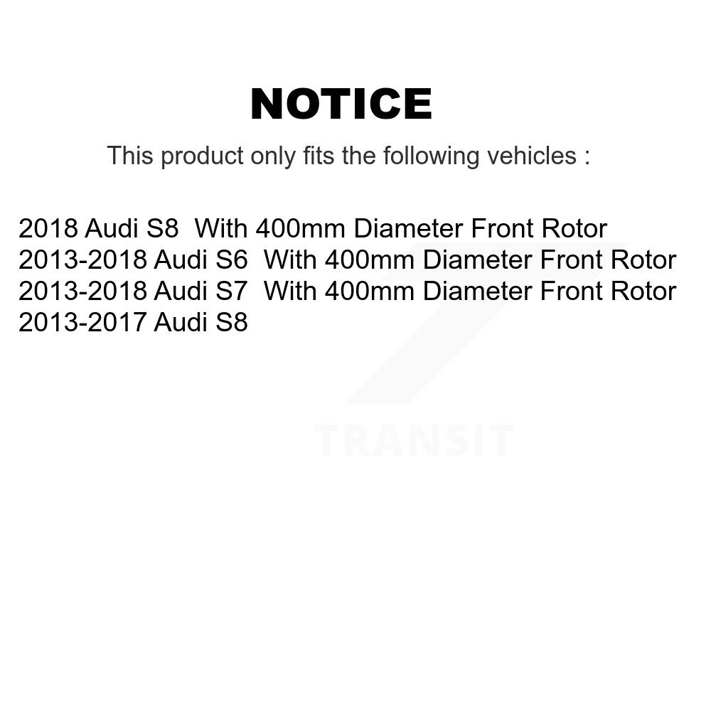 Front Rear Coated Disc Brake Rotors Kit For Audi S6 S7 S8 KG-101781 - Image 2
