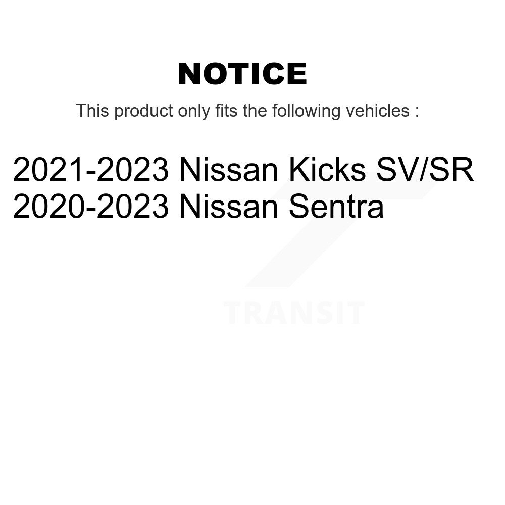 Front Coated Disc Brake Rotors Pair For Nissan Kicks Sentra KG-101851 - Image 2