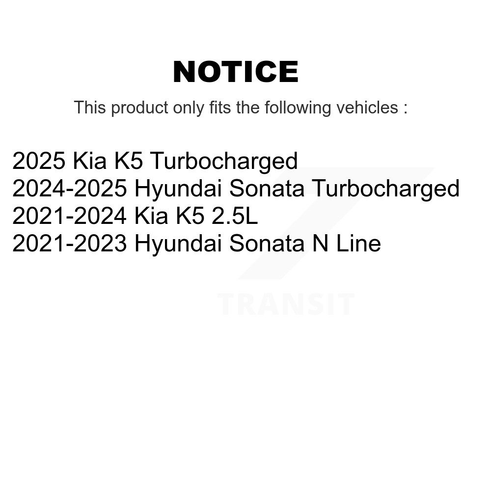 Front Rear Coated Disc Brake Rotors Kit For Hyundai Sonata Kia K5 KG-101876 - Image 2