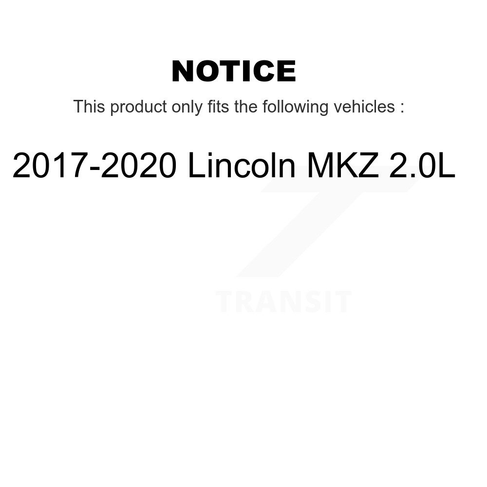 Front Rear Coated Disc Brake Rotors Kit For 2017-2020 Lincoln MKZ 2.0L KG-101879 - Image 2