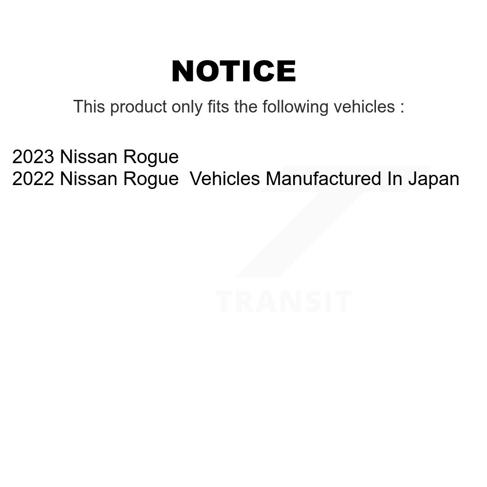 Front Rear Coated Disc Brake Rotors Kit For Nissan Rogue KG-101925 - Image 2