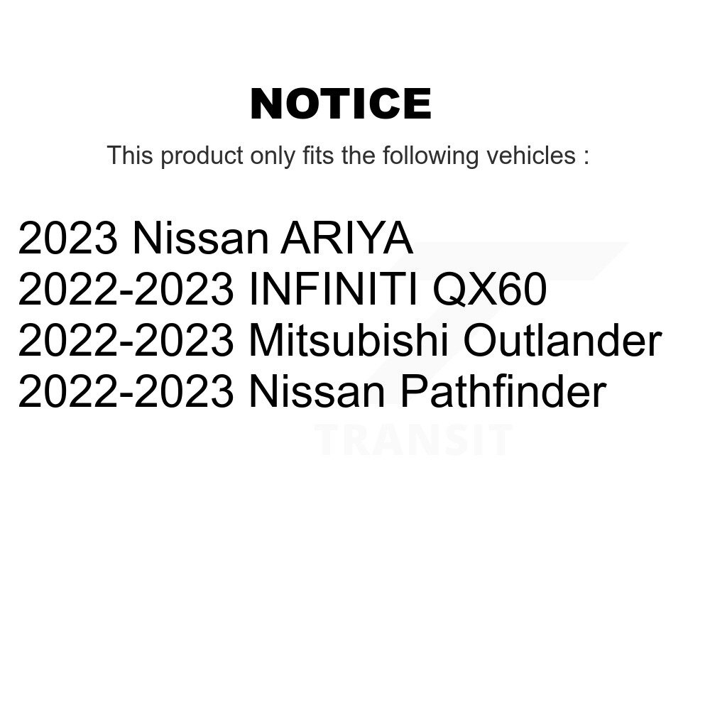 Front Rear Coated Brake Rotor Kit For Mitsubishi Outlander Nissan Pathfinder INFINITI QX60 KG-101948 - Image 2