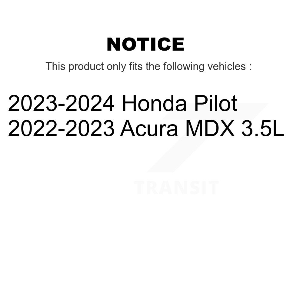 Front Coated Disc Brake Rotors Pair For Acura MDX Honda Pilot KG-101960 - Image 2