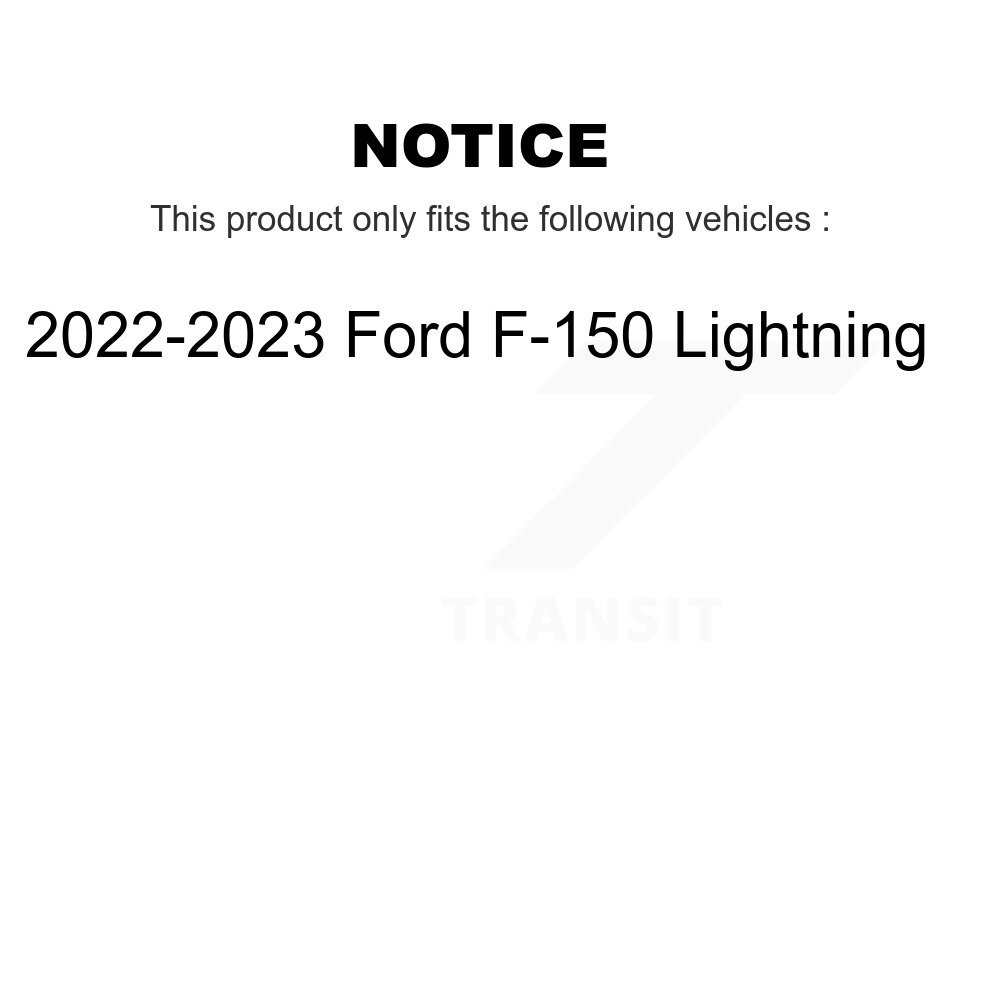 Front Coated Disc Brake Rotors Pair For 2022-2023 Ford F-150 Lightning KG-101961 - Image 2