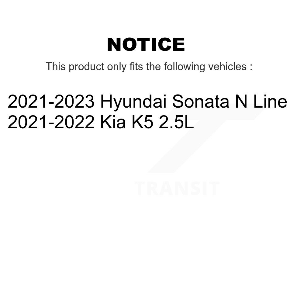 Rear Coated Disc Brake Rotors Pair For Hyundai Sonata Kia K5 KG-101996 - Image 2