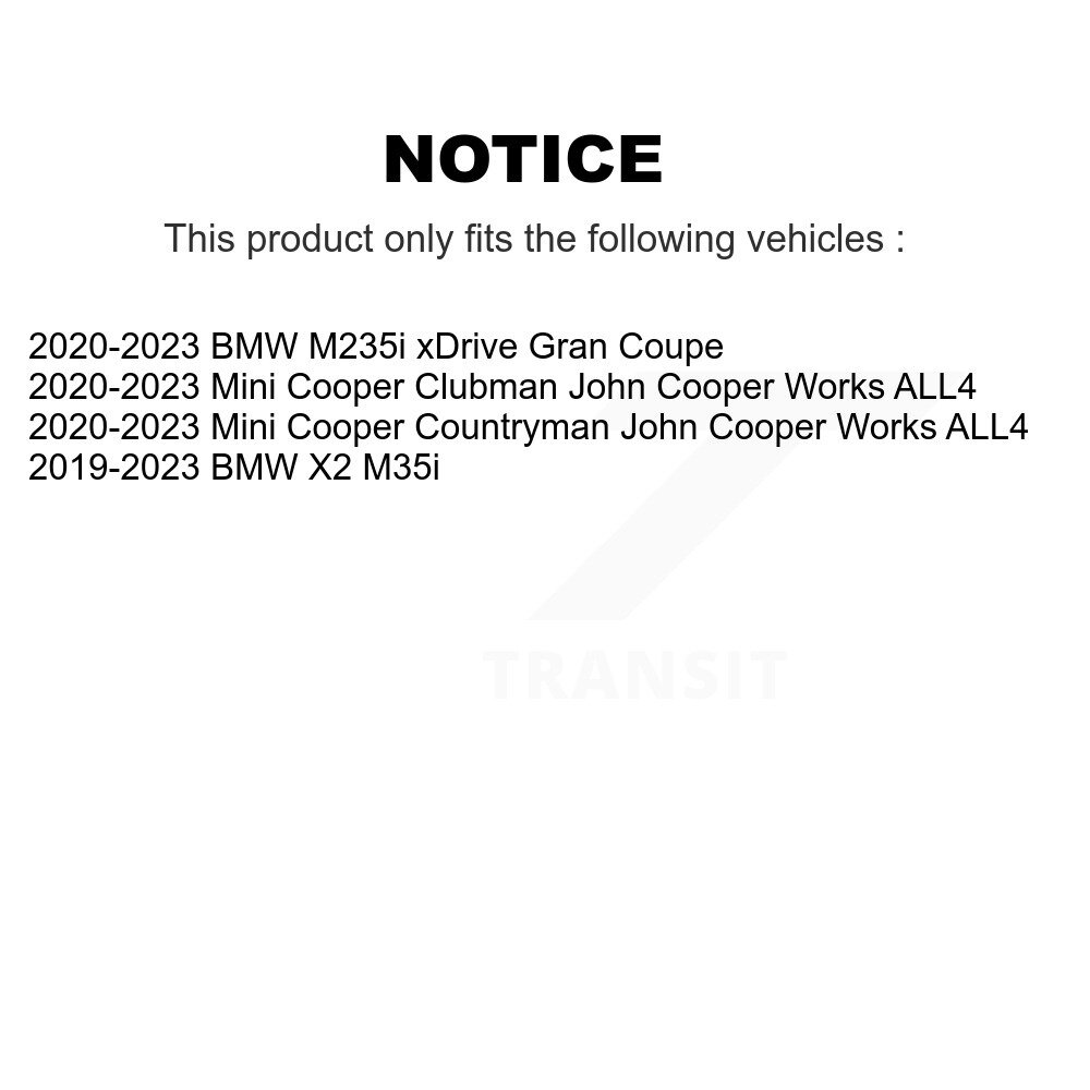 Rear Coat Disc Brake Rotors Pair For Mini Cooper Countryman BMW X2 M235i xDrive Gran Coupe KG-102004 - Image 2