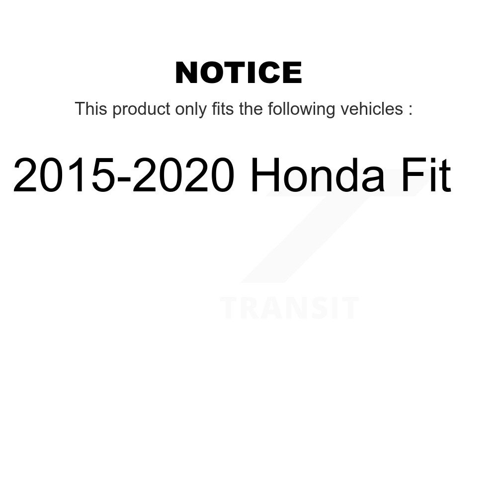 Front Rear Disc Brake Rotors Drums Kit For 2015-2020 Honda Fit KG-102034 - Image 2