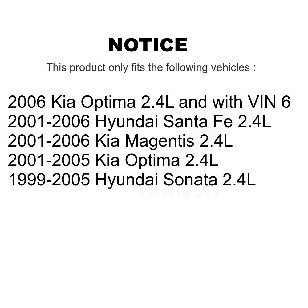 Ignition Coil (2 Pack) For Hyundai Santa Fe Sonata Kia Optima Magentis KMP-100153 - Image 2