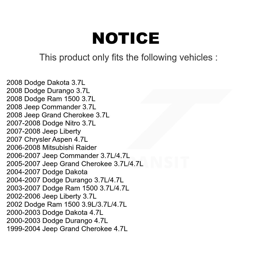 Ignition Coil (8 Pack) For Dodge Ram 1500 Jeep Dakota Liberty Grand Cherokee Nitro Aspen KMP-101121 - Image 2