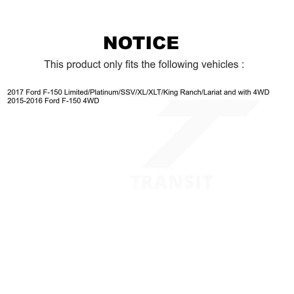 Front Left CV Axle Drive Shaft And Complete Wheel Hub Bearing Assembly Kit For Ford F-150 KN7-100067 - Image 2