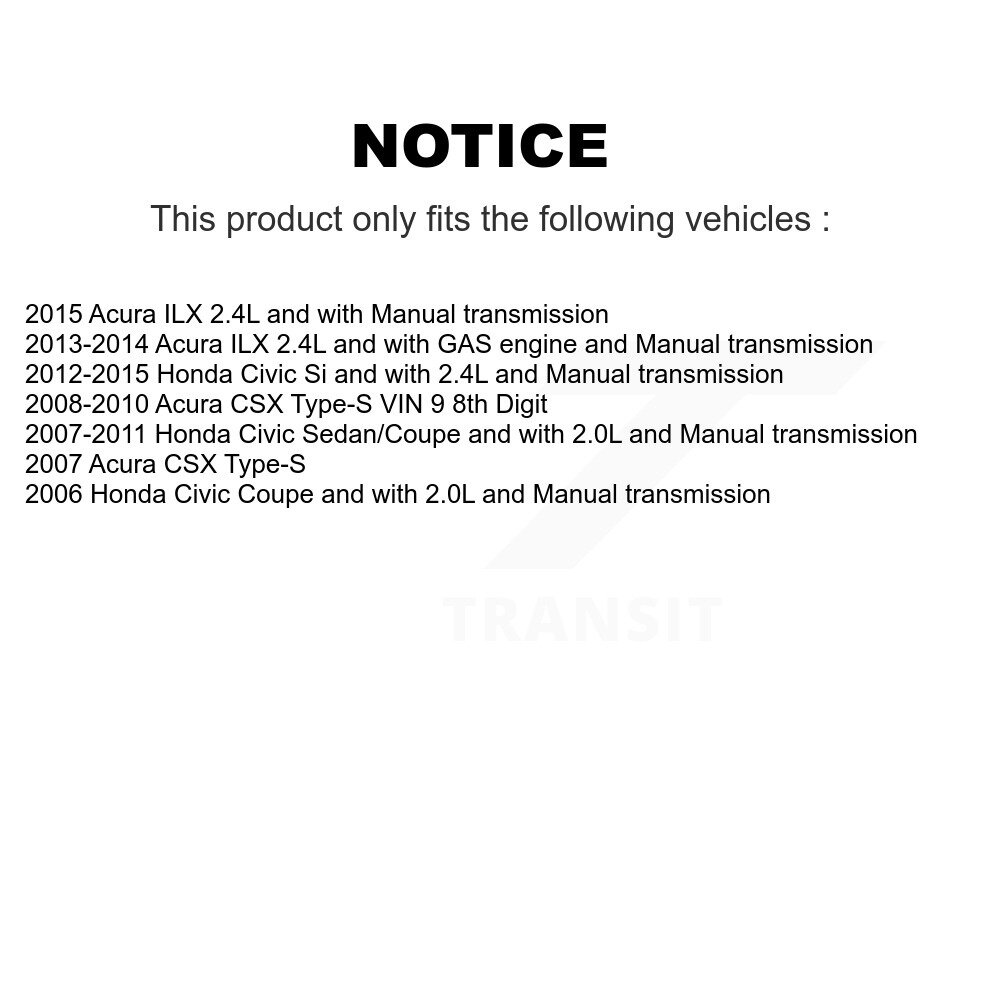Front Left CV Axle Drive Shaft And Wheel Bearing Kit For Honda Civic Accord Acura CSX ILX KN7-100181 - Image 2