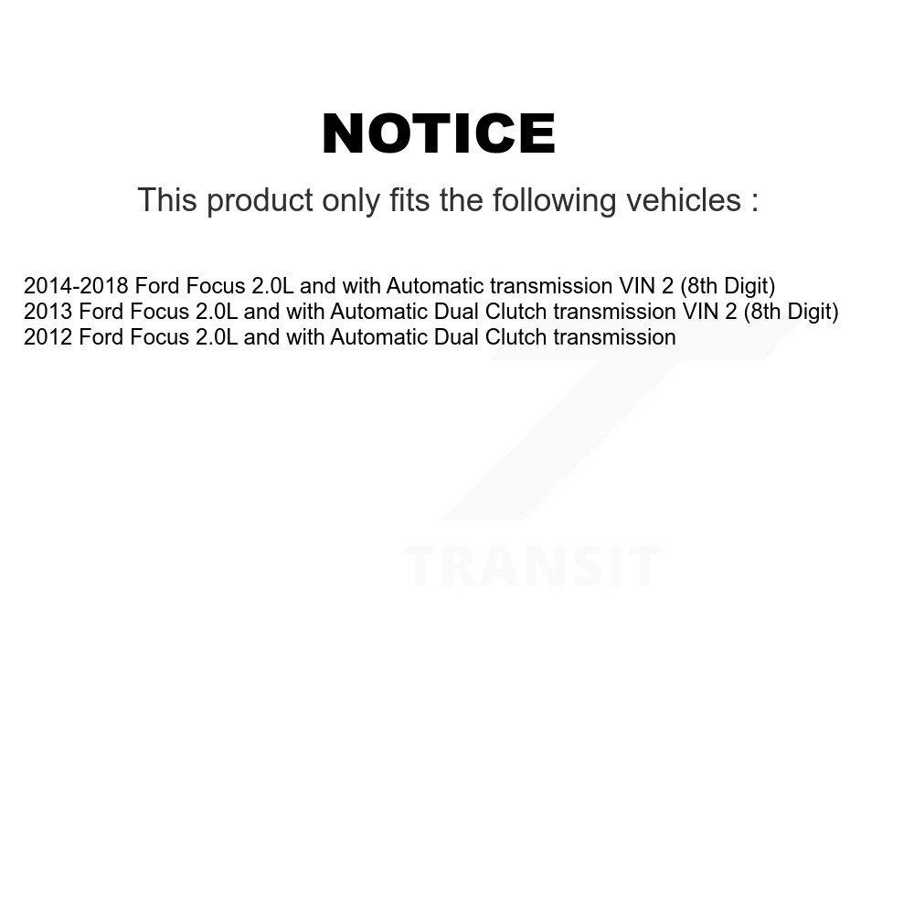 Front Left CV Axle Drive Shaft Complete Assembly And Wheel Bearing Kit For Ford Focus KN7-100189 - Image 2