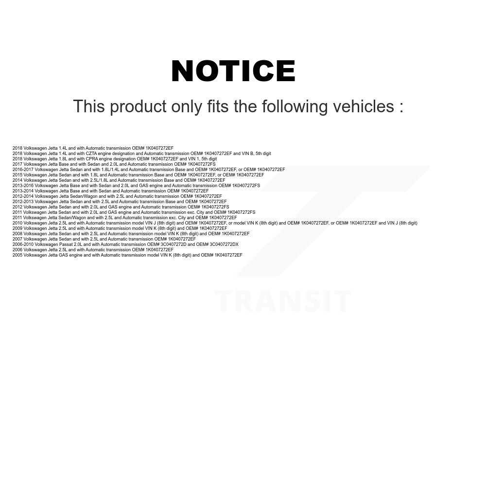 Front Right CV Axle Drive Shaft And Bearing Kit For Volkswagen Jetta Rabbit Golf Passat KN7-100328 - Image 2