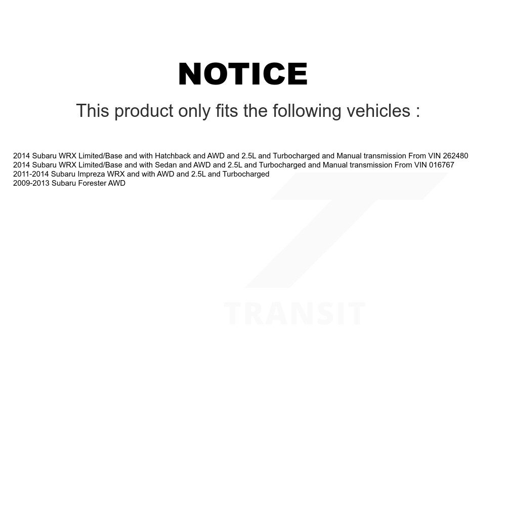 Front Right CV Axle Drive Shaft And Wheel Hub Bearing Kit For Subaru Forester Impreza WRX KN7-100341 - Image 2