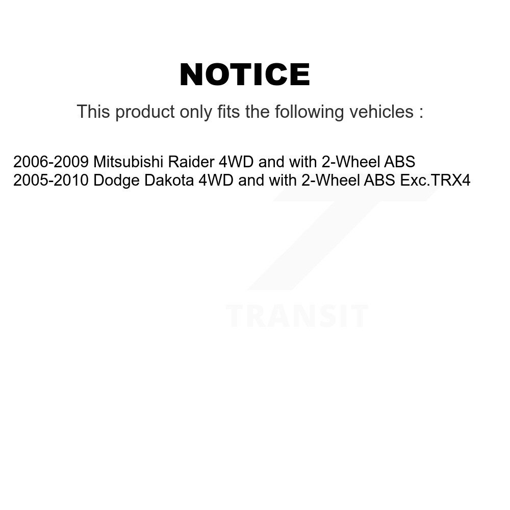 Front CV Axle Shaft & Bearing Kit For Dodge Dakota Mitsubishi Raider 4WD with 2-Wheel ABS KN7-100402 - Image 2