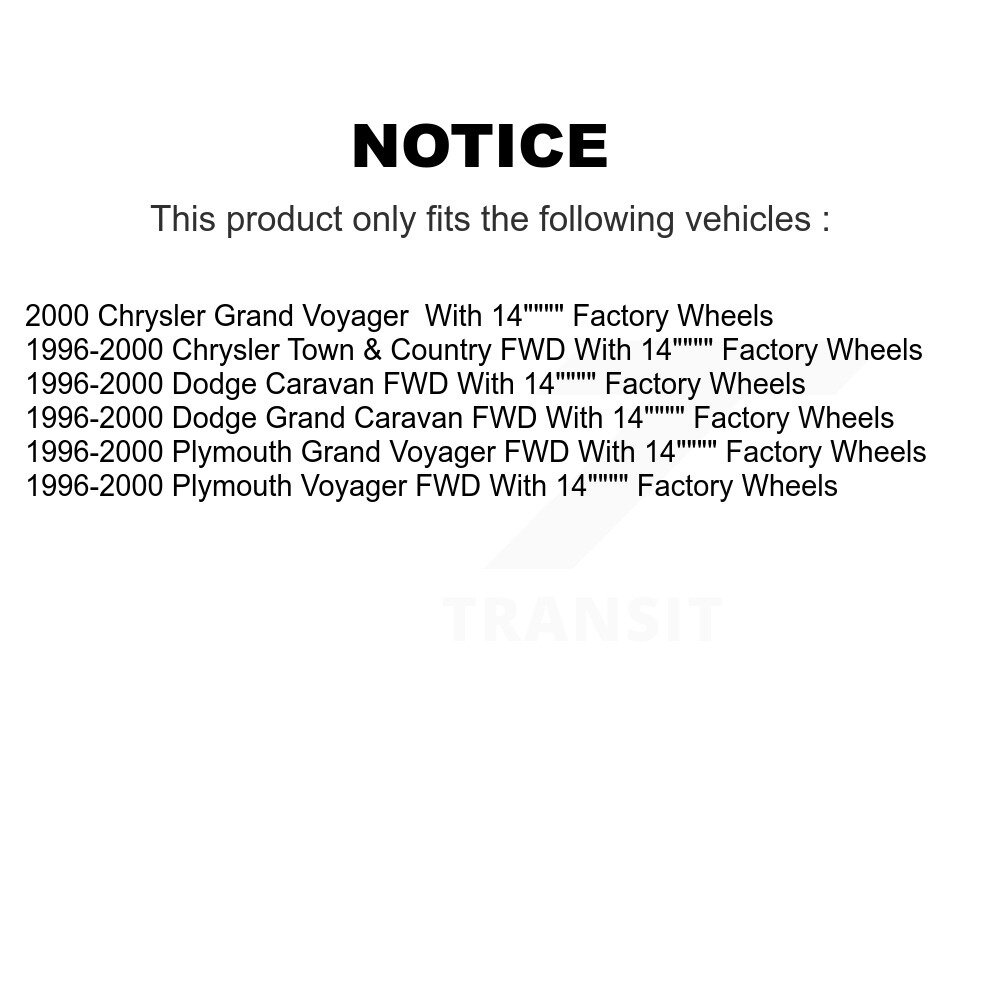 Front CV Axle Shaft Bearing Kit For Dodge Caravan Grand Plymouth Voyager Chrysler Town & KN7-100424 - Image 2