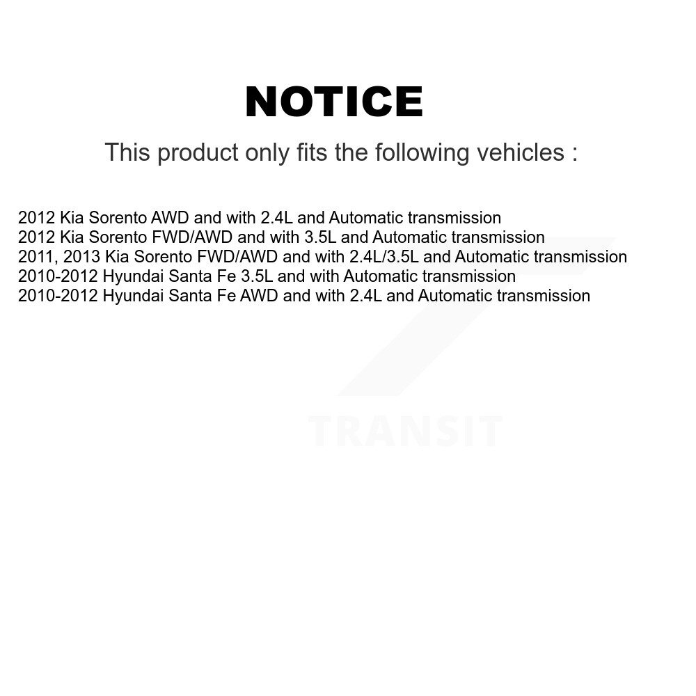 Front CV Axle Drive Shaft And Hub Bearing Assembly Kit For Hyundai Santa Fe Kia Sorento KN7-100435 - Image 2