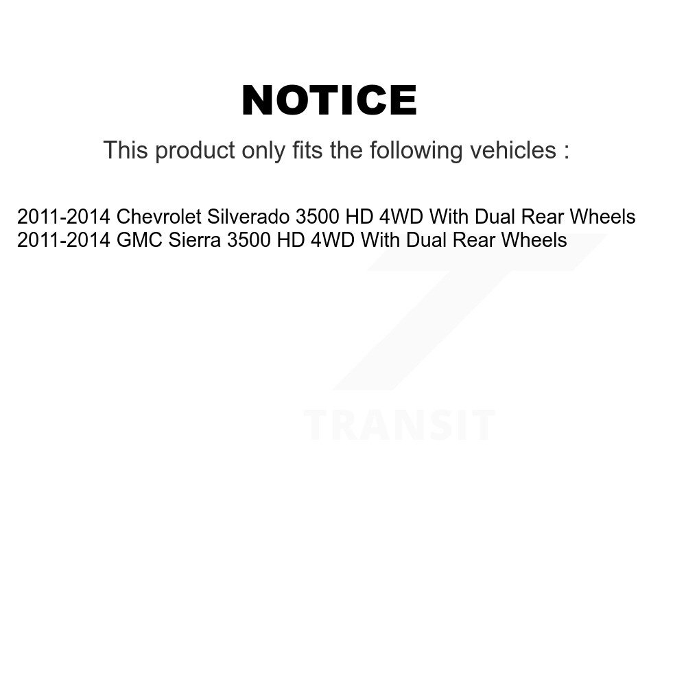 Front CV Axle Shaft Bearing Kit For 2011-2014 GMC Sierra 3500 HD Chevrolet Silverado 4WD KN7-100453 - Image 2