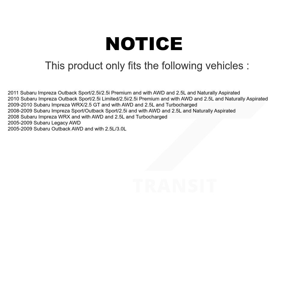 Front CV Axle Drive Shaft And Hub Bearing Assembly Kit For Subaru Impreza Outback Legacy KN7-100464 - Image 2