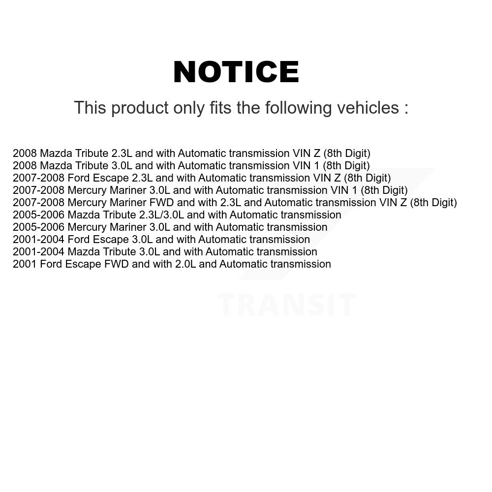 Front CV Axle Drive Shaft And Bearing Kit For Ford Escape Mazda Tribute Mercury Mariner KN7-100526 - Image 2