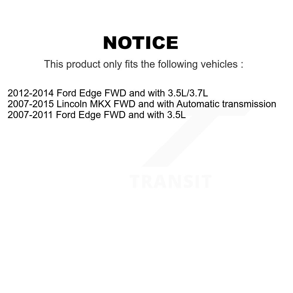 Front CV Axle Drive Shaft Complete Assembly And Bearing Kit For Ford Edge Lincoln MKX KN7-100545 - Image 2
