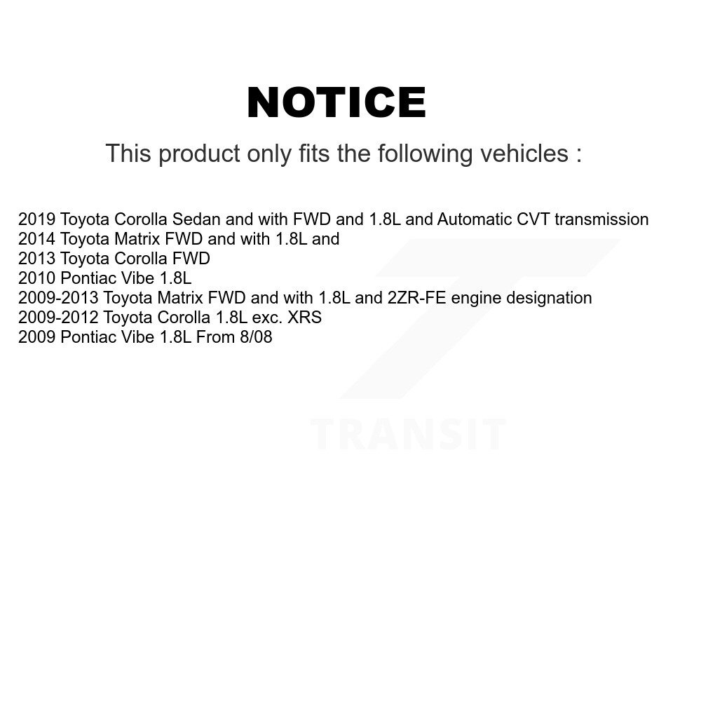 Front CV Axle Drive Shaft Assembly And Bearing Kit For Toyota Corolla Matrix Pontiac Vibe KN7-100547 - Image 2