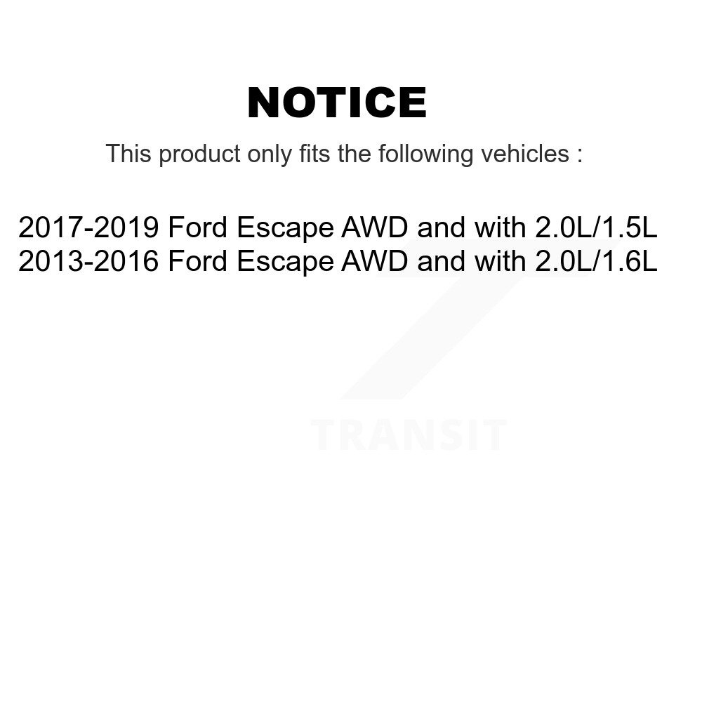 Front Right CV Axle Drive Shaft Complete Assembly And Wheel Bearing Kit For Ford Escape KN7-100656 - Image 2