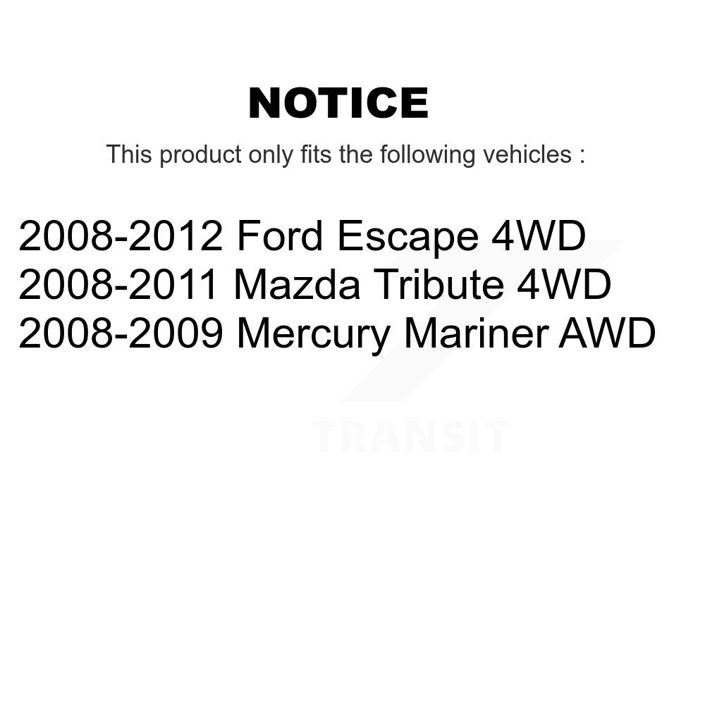 Rear CV Axle Drive Shaft And Bearing Kit For Ford Escape Mazda Tribute Mercury Mariner KN7-100705 - Image 2