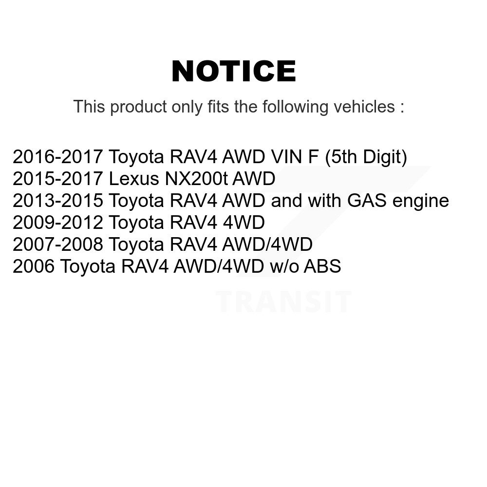 Rear Right CV Axle Drive Shaft And Hub Bearing Assembly Kit For Toyota RAV4 Lexus NX200t KN7-100735 - Image 2
