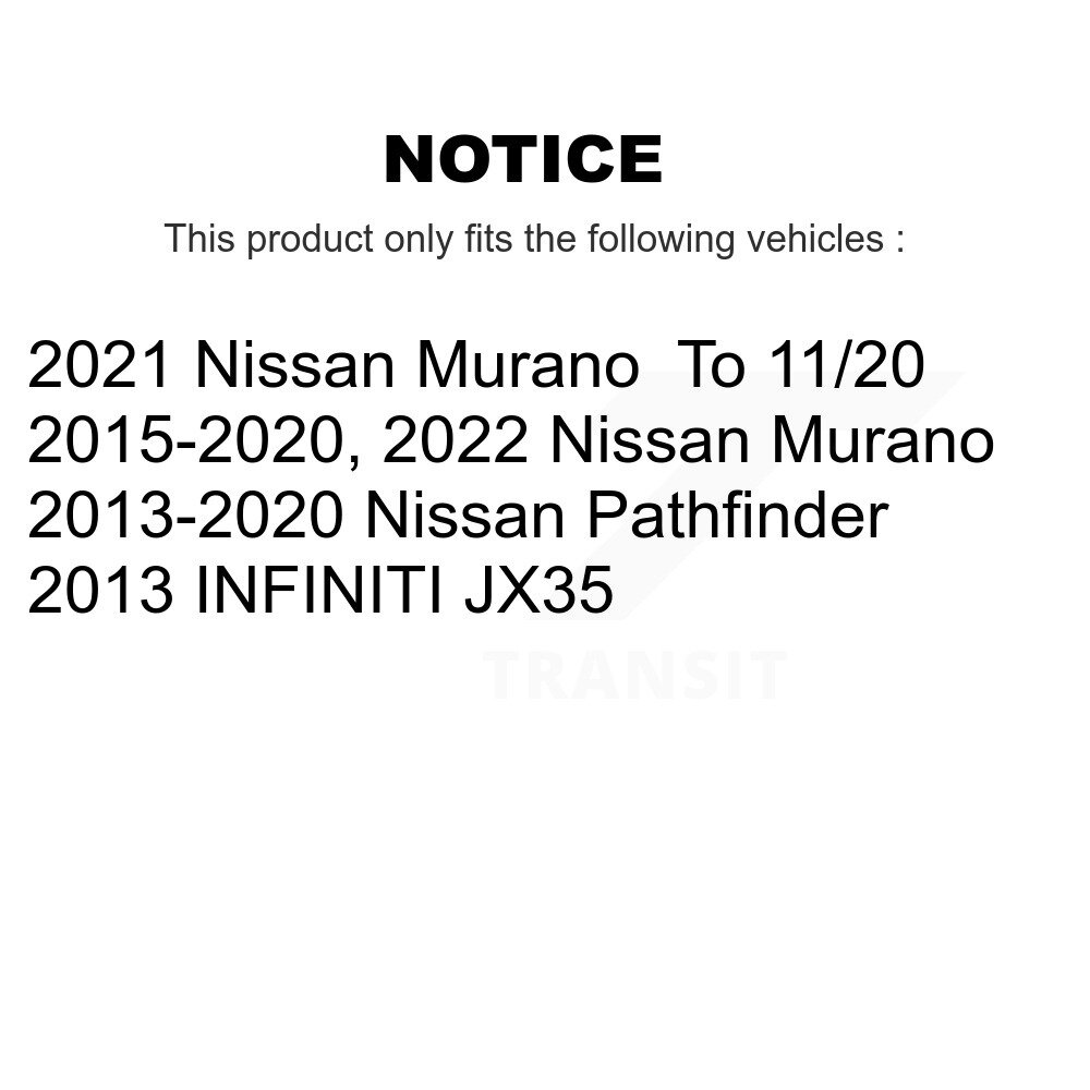 Front Rear Ceramic Disc Brake Pads Kit For Nissan Murano Pathfinder INFINITI JX35 KNF-100007 - Image 2