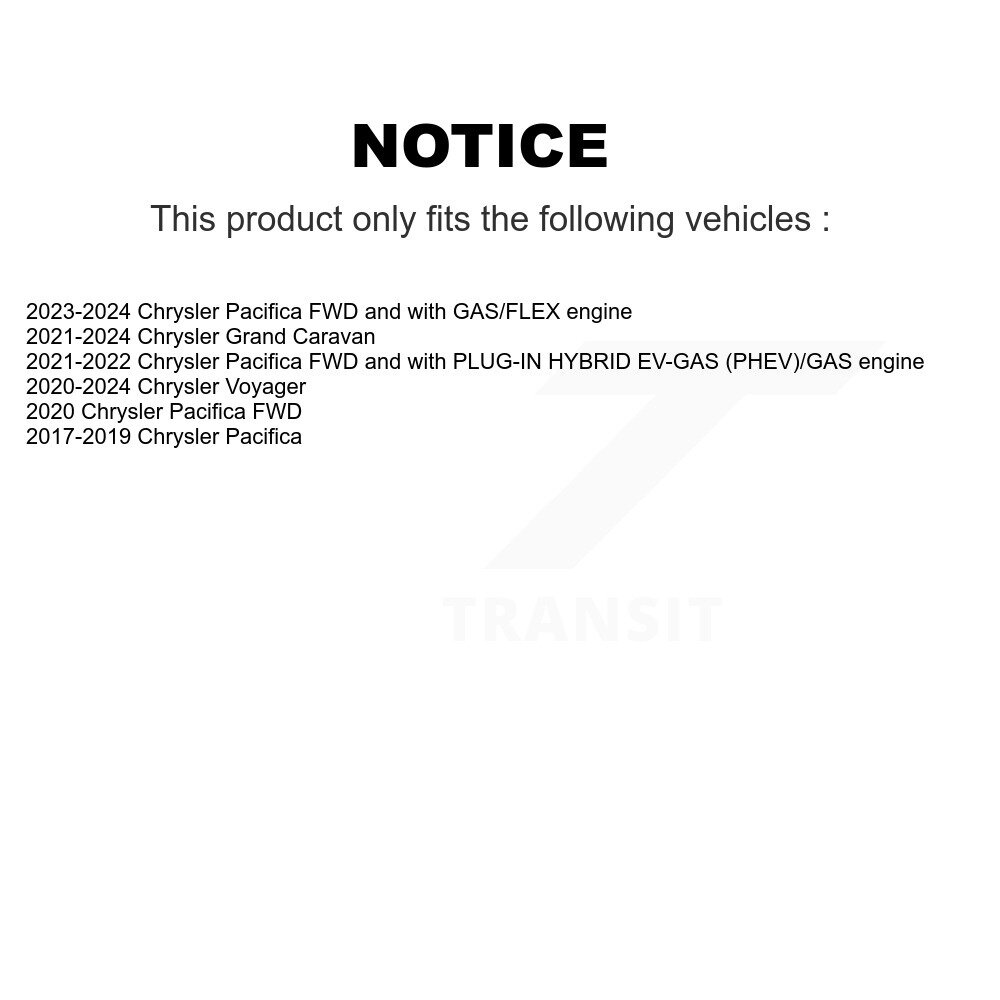 Front Rear Ceramic Disc Brake Pads Kit For Chrysler Pacifica Grand Caravan Voyager KNF-100010 - Image 2