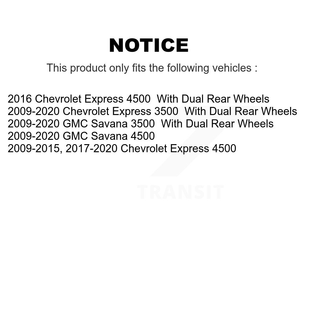 Front Semi-Metallic Rear Ceramic Disc Brake Pads Kit For GMC Savana 3500 Chevrolet 4500 KNF-100078 - Image 2