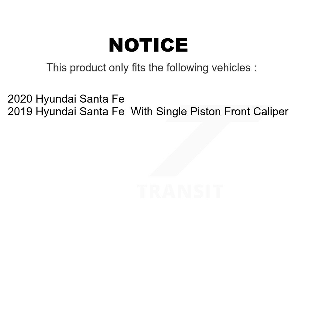 Front Rear Ceramic Disc Brake Pads Kit For 2019-2020 Hyundai Santa Fe KNF-100097 - Image 2