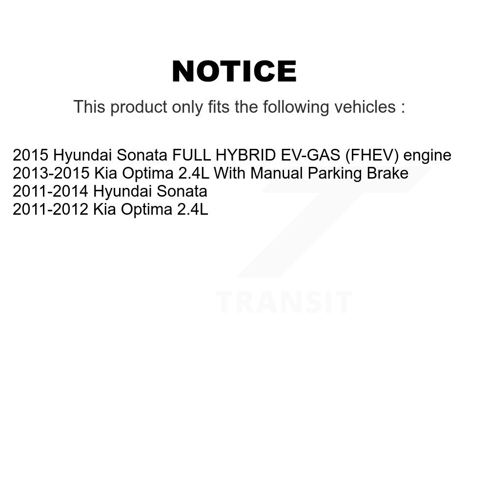 Front Rear Ceramic Disc Brake Pads Kit For Hyundai Sonata Kia Optima KNF-100175 - Image 2