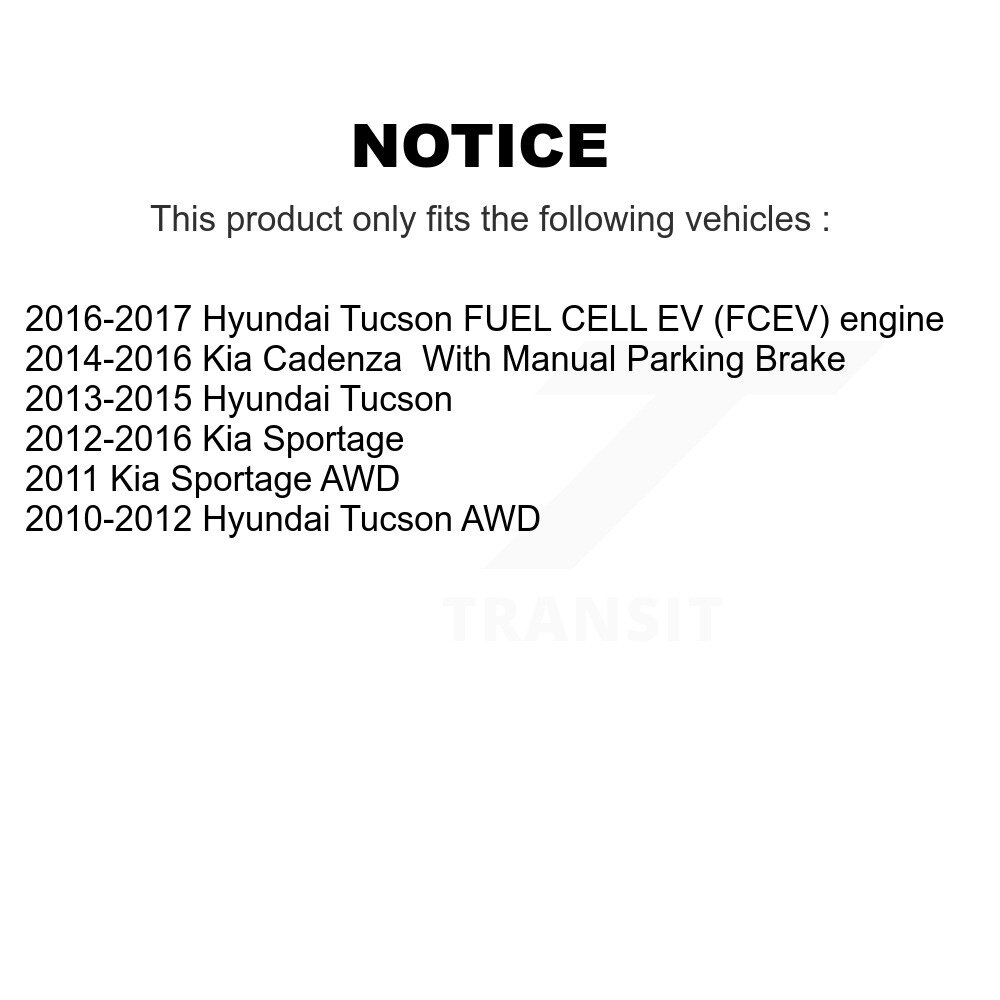 Front Rear Ceramic Disc Brake Pads Kit For Hyundai Tucson Kia Sportage Cadenza KNF-100184 - Image 2