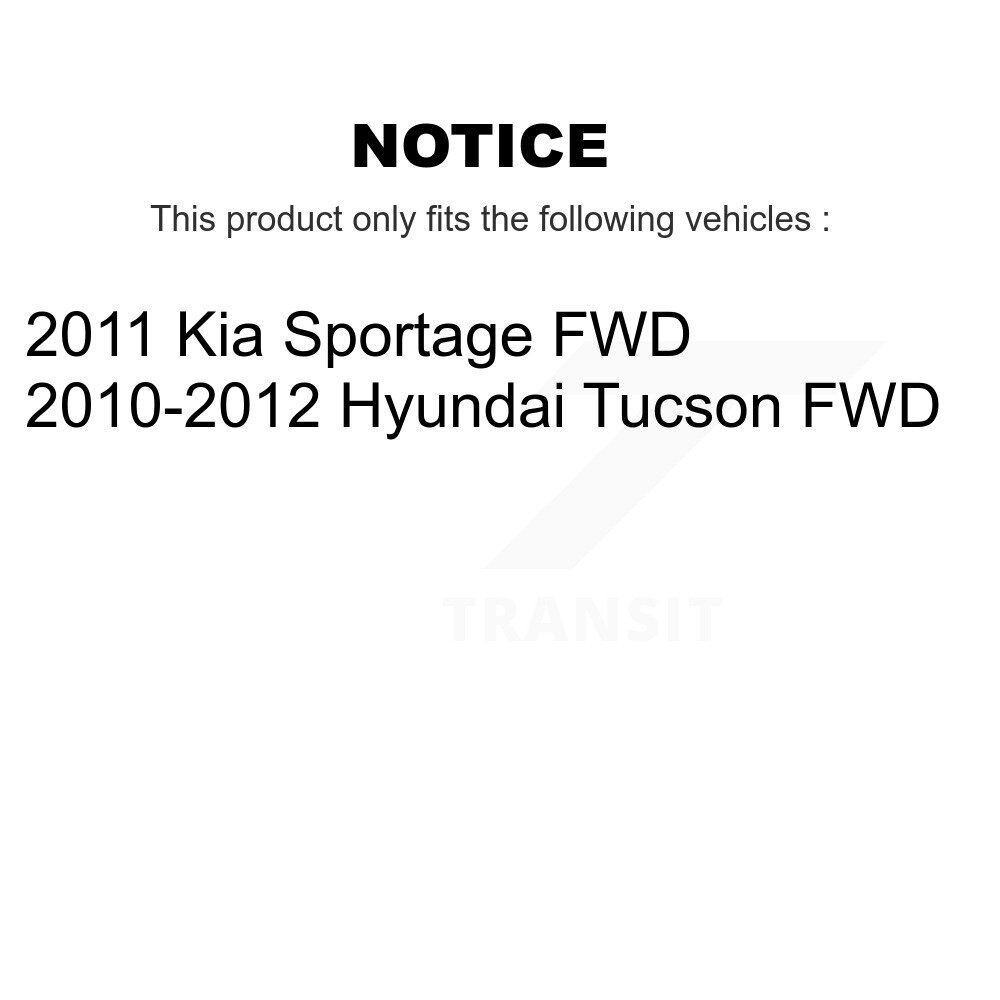 Front Rear Ceramic Disc Brake Pads Kit For Hyundai Tucson Kia Sportage FWD KNF-100186 - Image 2