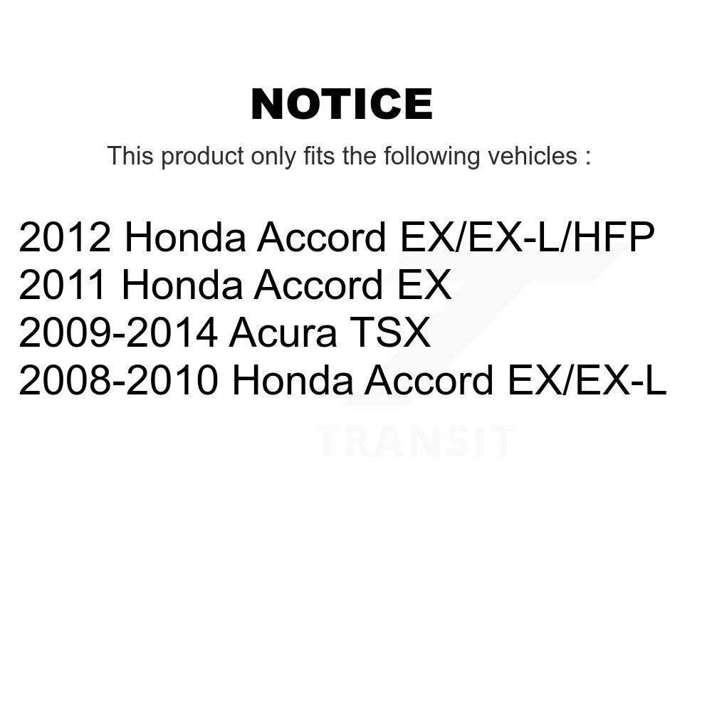 Front Rear Ceramic Disc Brake Pads Kit For Honda Accord Acura TSX KNF-100217 - Image 2