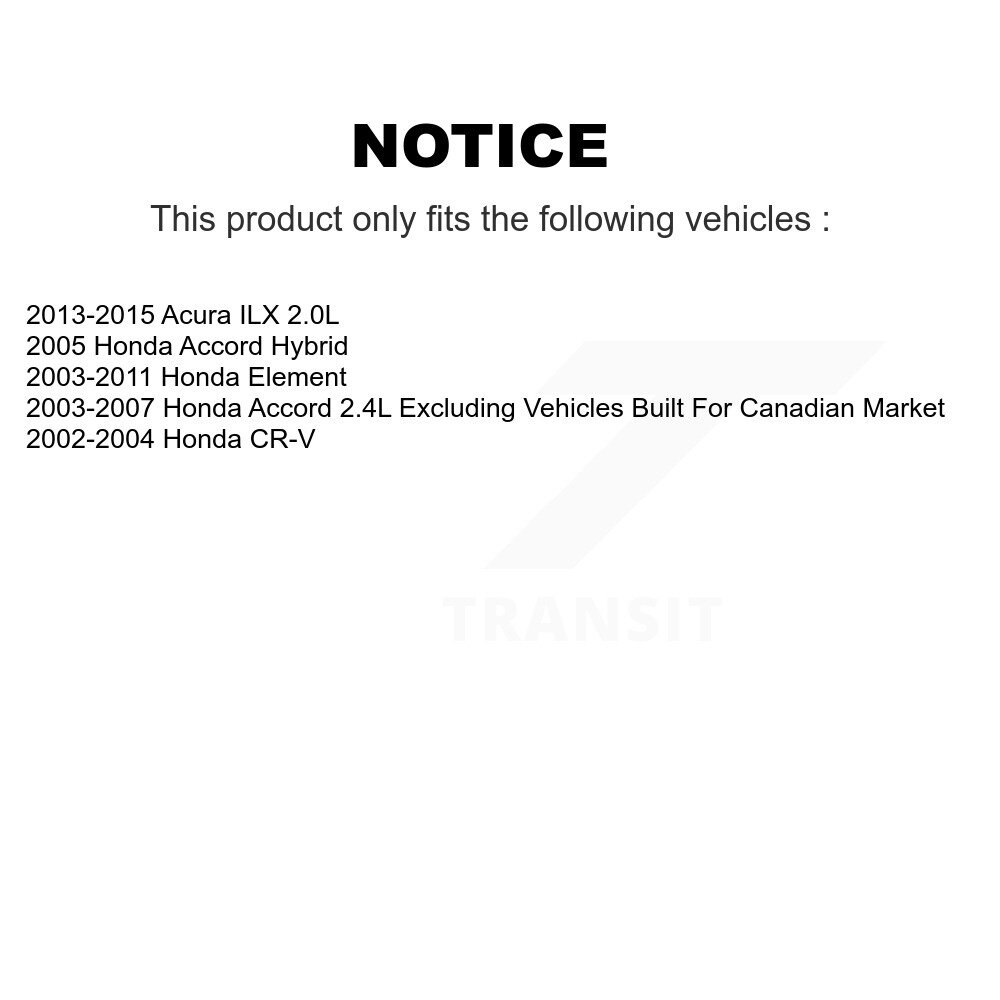 Front Rear Ceramic Disc Brake Pads Kit For Honda Accord CR-V Element Acura ILX KNF-100225 - Image 2