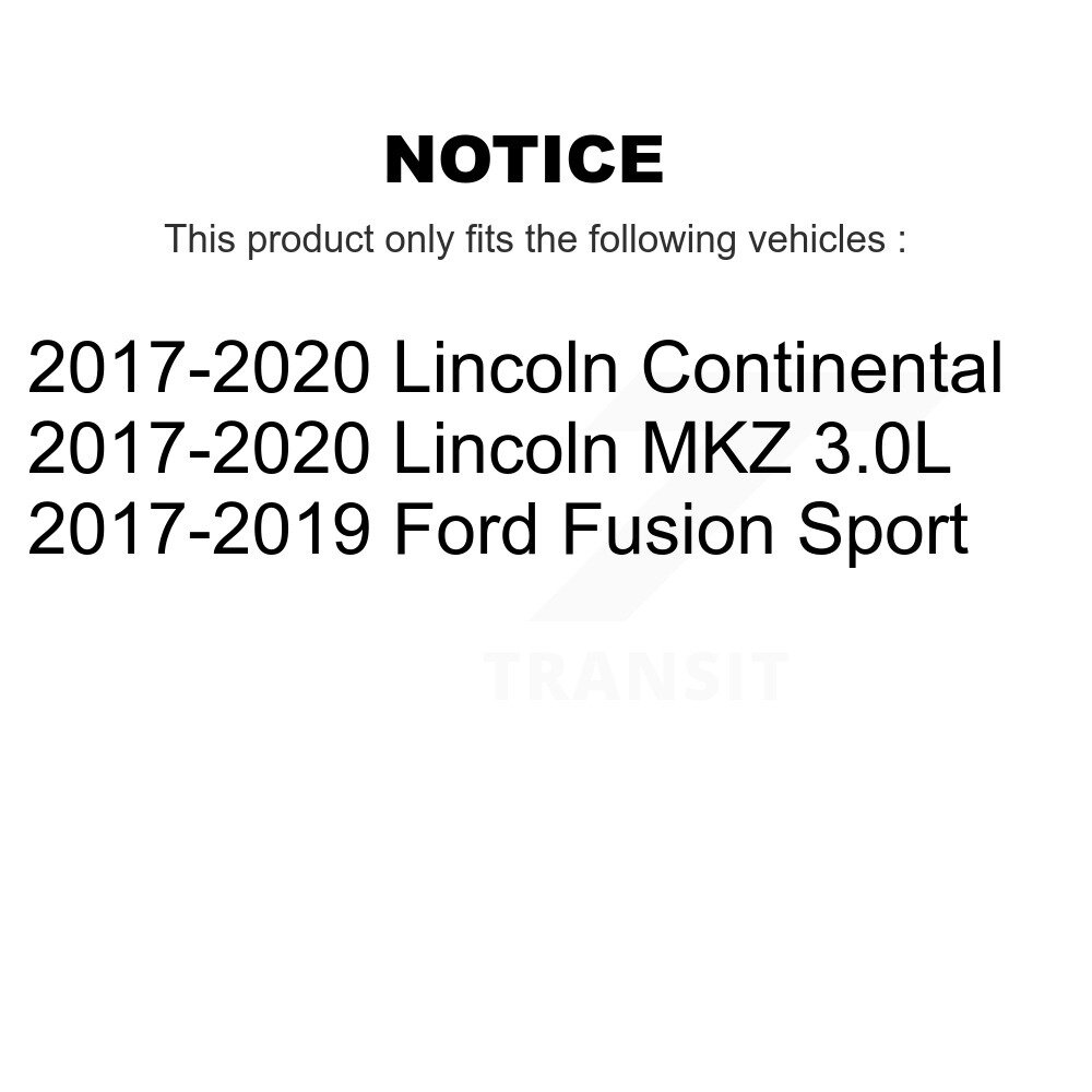 Front Ceramic Rear Semi-Metallic Disc Brake Pads Kit For Ford Fusion Lincoln MKZ KNF-100235 - Image 2