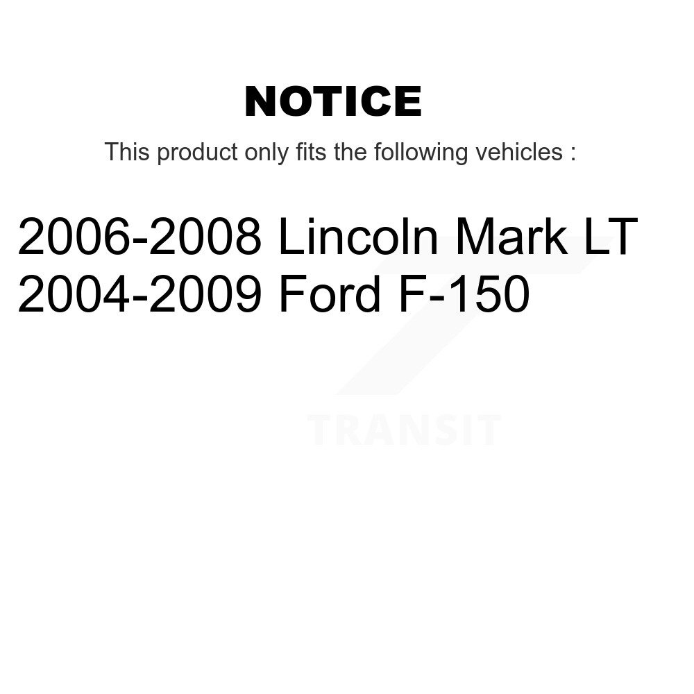 Front Rear Semi-Metallic Disc Brake Pads Kit For Ford F-150 Lincoln Mark LT KNF-100243 - Image 2