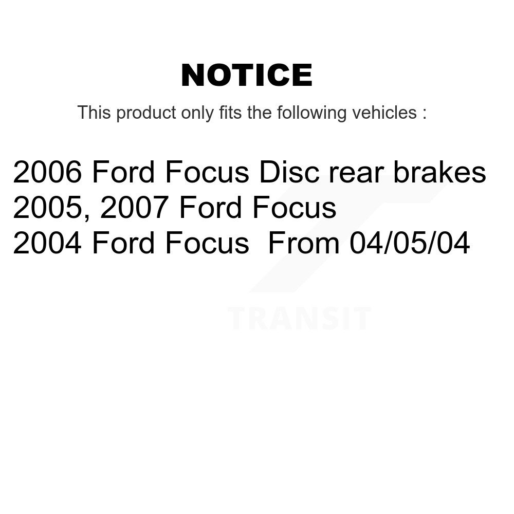 Front Rear Semi-Metallic Disc Brake Pads Kit For Ford Focus KNF-100286 - Image 2