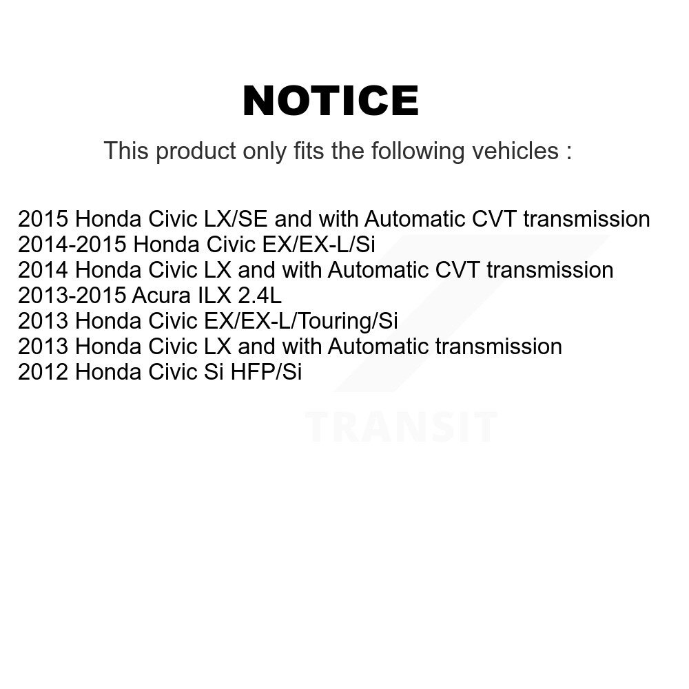 Front Rear Ceramic Disc Brake Pads Kit For Honda Civic Acura ILX KNF-100297 - Image 2