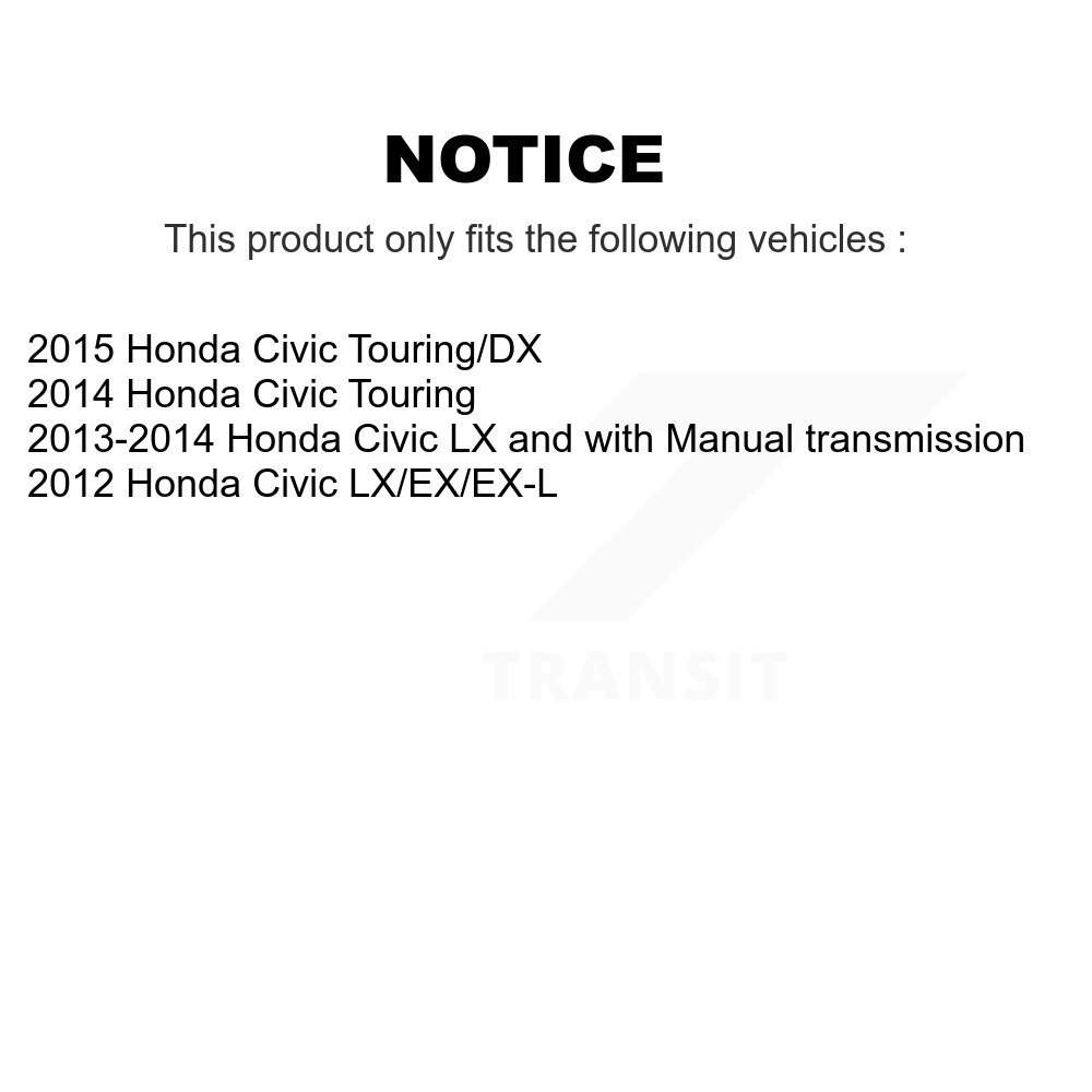 Front Rear Ceramic Disc Brake Pads Kit For Honda Civic KNF-100299 - Image 2