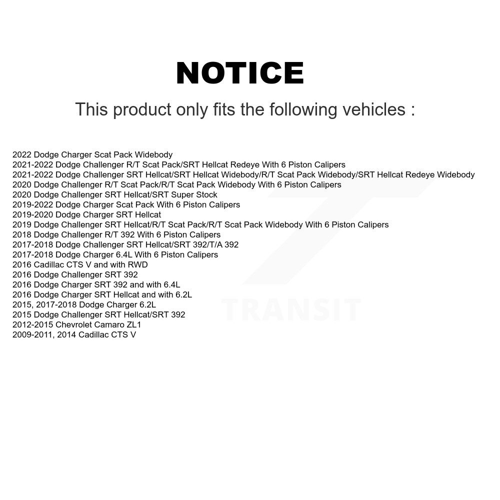 Front Rear Semi-Metallic Disc Brake Pads Kit For Dodge Charger Challenger Chevrolet CTS KNF-100356 - Image 2