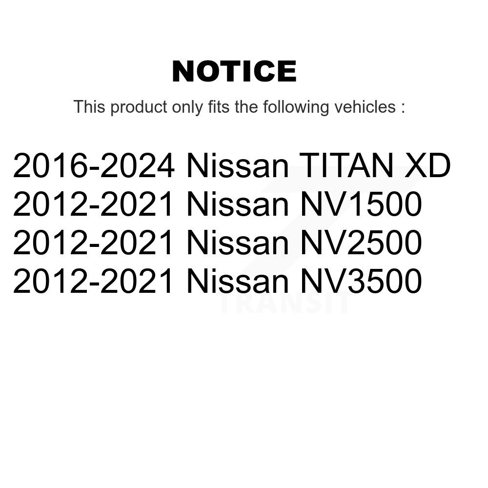 Front Ceramic Rear Semi-Metallic Disc Brake Pads Kit For Nissan NV2500 TITAN XD NV3500 KNF-100362 - Image 2