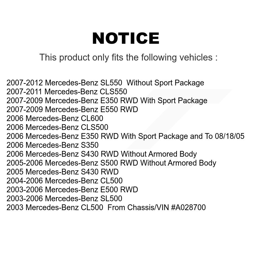 Front Rear Semi-Metallic Disc Brake Pads Kit For Mercedes-Benz E350 SL500 SL550 E500 E550 KNF-100421 - Image 2