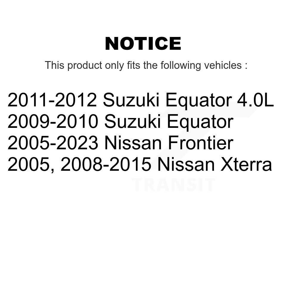 Front Rear Ceramic Disc Brake Pads Kit For Nissan Frontier Xterra Suzuki Equator KNF-100423 - Image 2