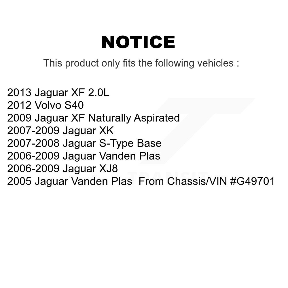 Front Semi-Metallic Rear Ceramic Disc Brake Pads Kit For Jaguar XF XK Vanden Plas S-Type KNF-100442 - Image 2