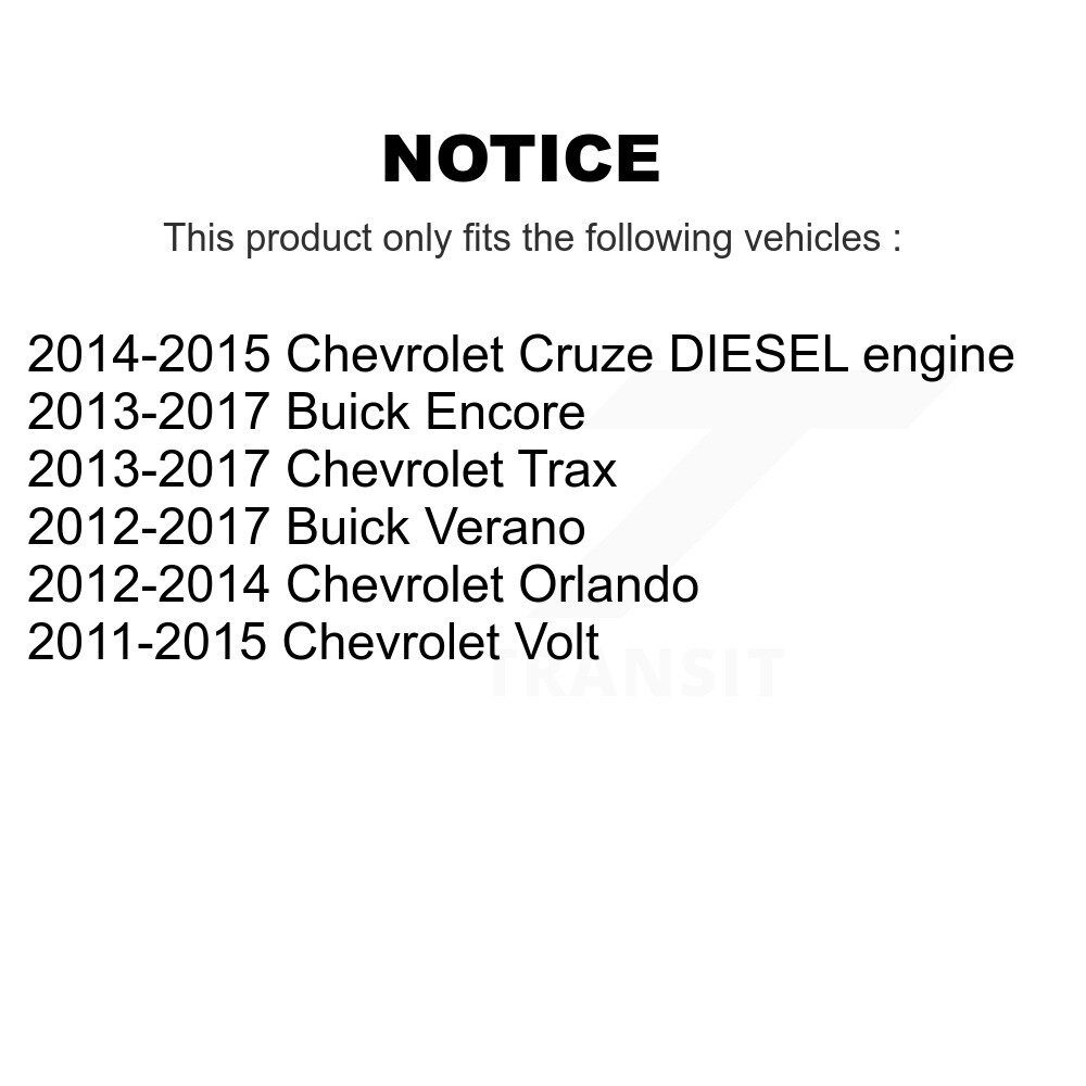 Front Rear Ceramic Disc Brake Pads Kit For Chevrolet Cruze Buick Trax Encore Verano Volt KNF-100491 - Image 2