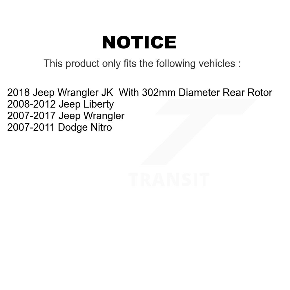 Front Rear Ceramic Disc Brake Pads Kit For Jeep Wrangler Liberty JK Dodge Nitro KNF-100531 - Image 2